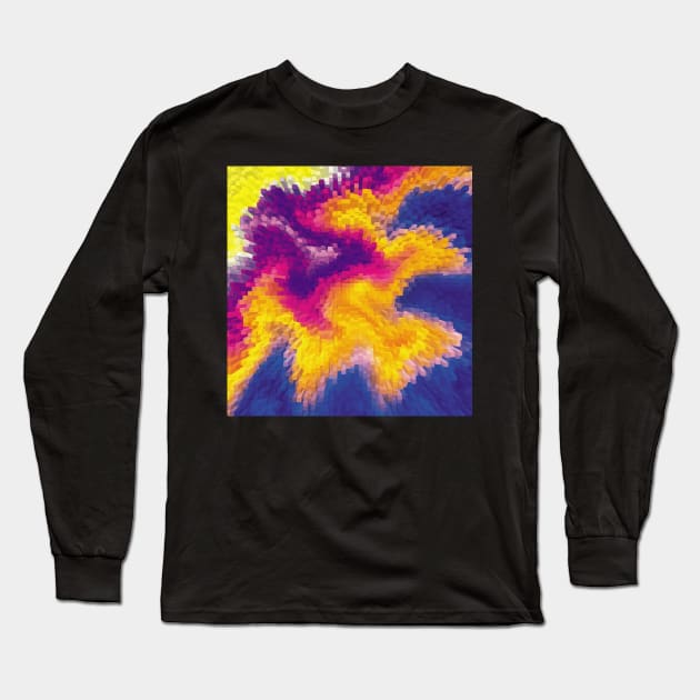 Extrude Abstract Art Long Sleeve T-Shirt by Designoholic